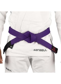 سنابول حزام BJJ للرجال والنساء | حزام جيو جيتسو البرازيلي مع شريط الأكمام المخطط للتصنيف | أطفال جيو جيتسو جي | معتمد من IBJJF (أرجواني، A0)  - Image 2