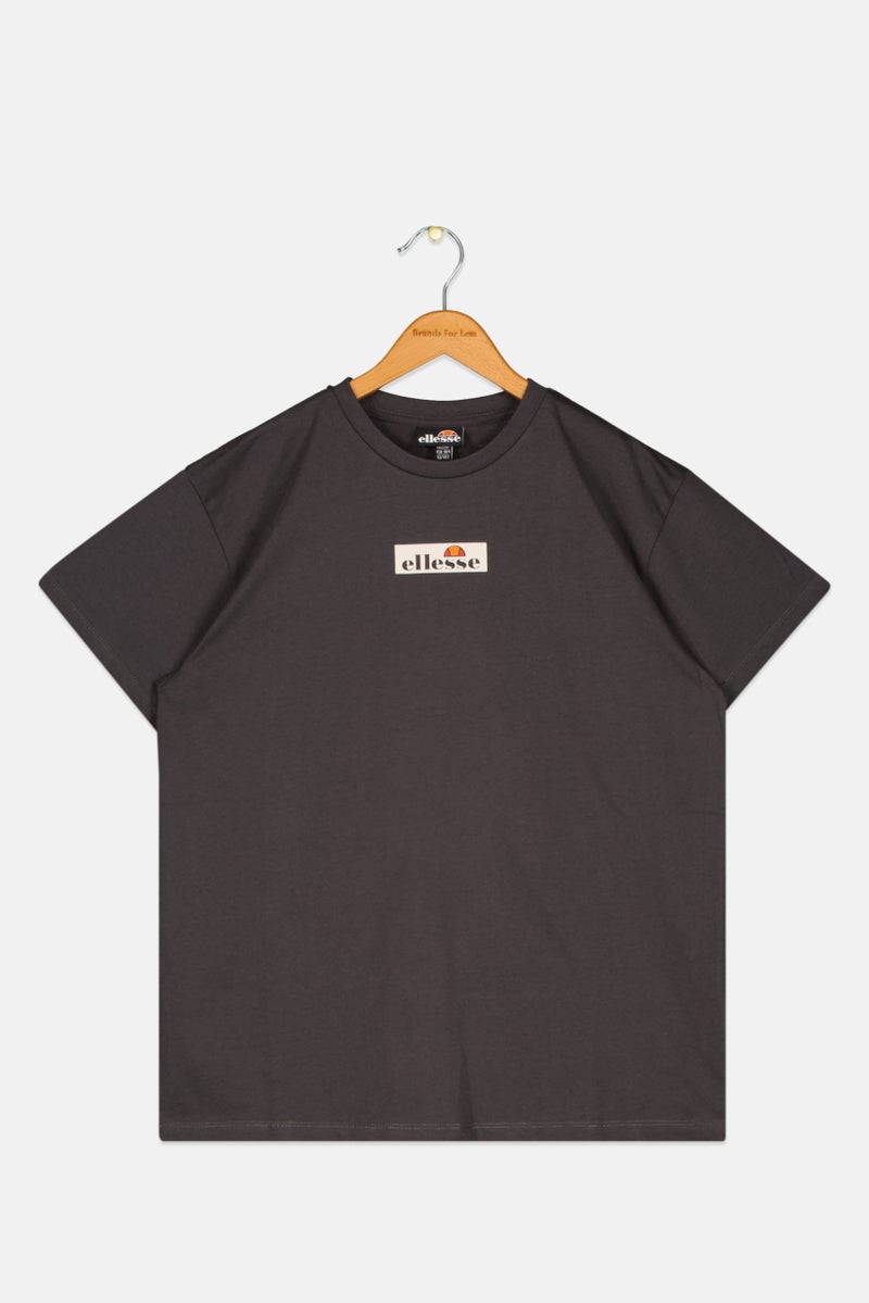 Ellesse تي شيرت أولاد بأكمام قصيرة للأطفال، رمادي داكن - Image 1