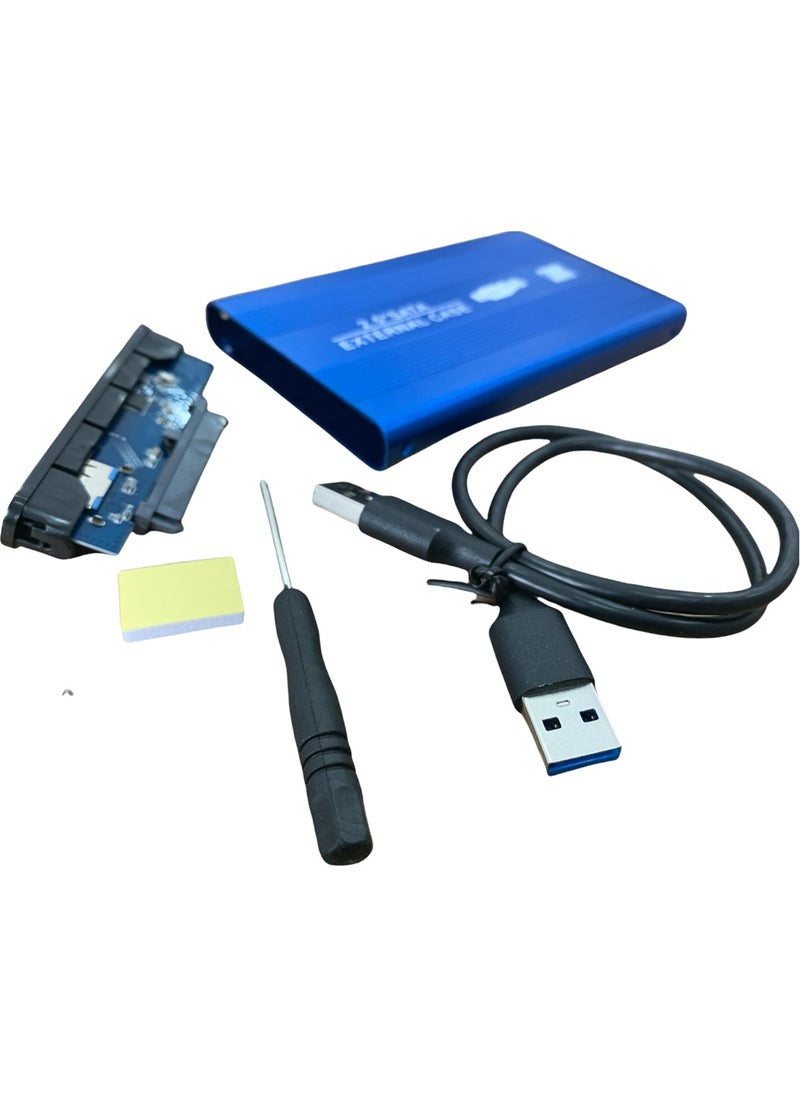 Ata Elektronik - Blue - 2.5 Sata HDD USB 3.0 Harddisk HDD Box - Aluminum Body 2.5'' USB 3.0 Harddiskbox - Image 1