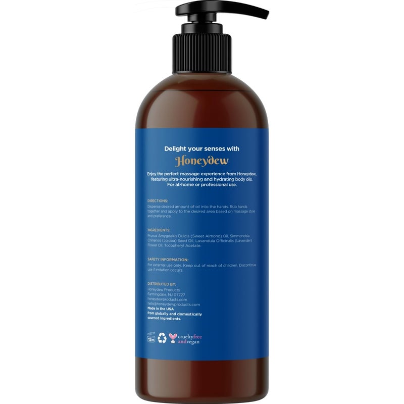 Honeydew Relaxing Sore Muscle Massage Oil for Body - Premium Highly Absorbent Non Greasy Rosemary and Lavender Massage Oil for Massage Therapy with Sweet Almond Oil - Therapeutic Grade Non GMO and Vegan - Image 5