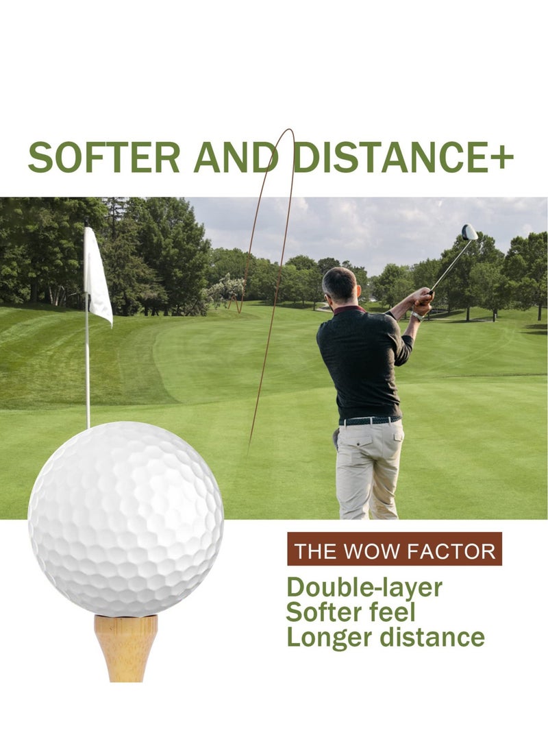 Excefore Golf Bag Accessories Set - Includes Hi-End Leather Case, Golf Balls, Rangefinder, Tees, Brush, Divot Knife, Scorer, and Ball Clamp,Golf Gifts for Men and Women - Image 2