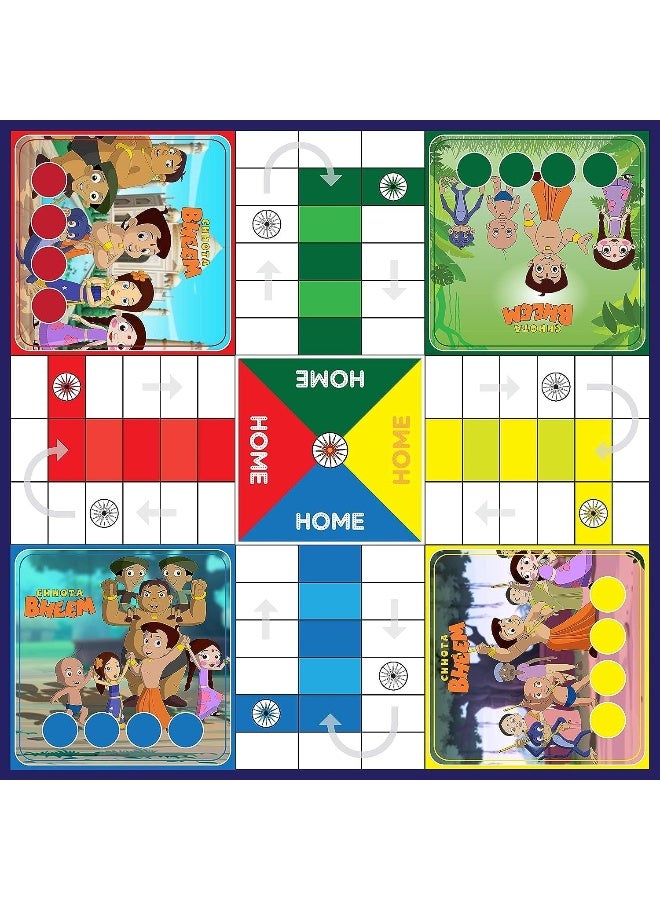 Biella Chhota Bheem Ludo Snake And Ladder Folding Design And Light-Weight Board Game For Kids And Adults  - Image 3