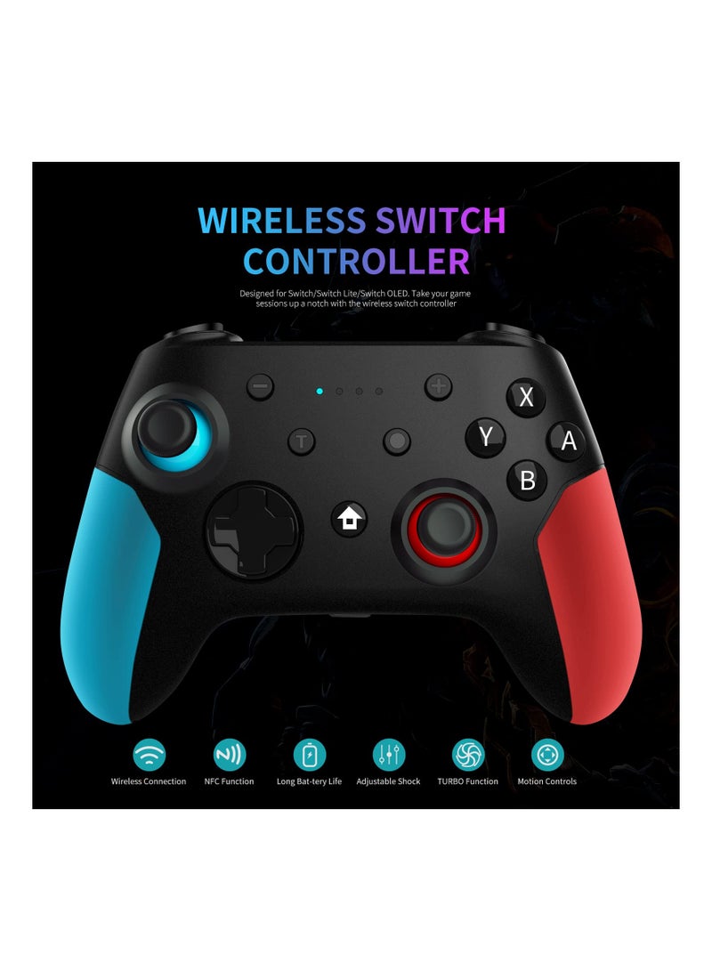 Wireless Pro Controller for Switch/ for Switch Lite Remote Pro Controller Gamepad Joystick with Dual Vibration, Gyro Axis, Motion Support Wake Up and Adjustable Turbo - Image 2