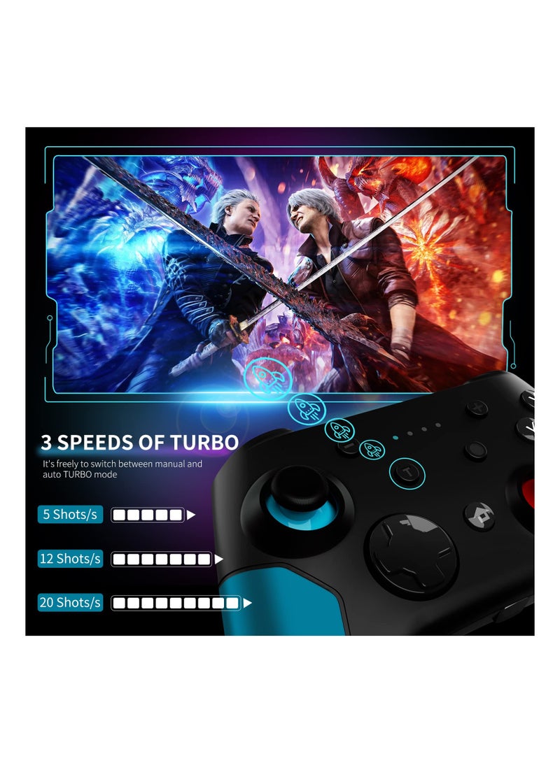 Wireless Pro Controller for Switch/ for Switch Lite Remote Pro Controller Gamepad Joystick with Dual Vibration, Gyro Axis, Motion Support Wake Up and Adjustable Turbo - Image 4