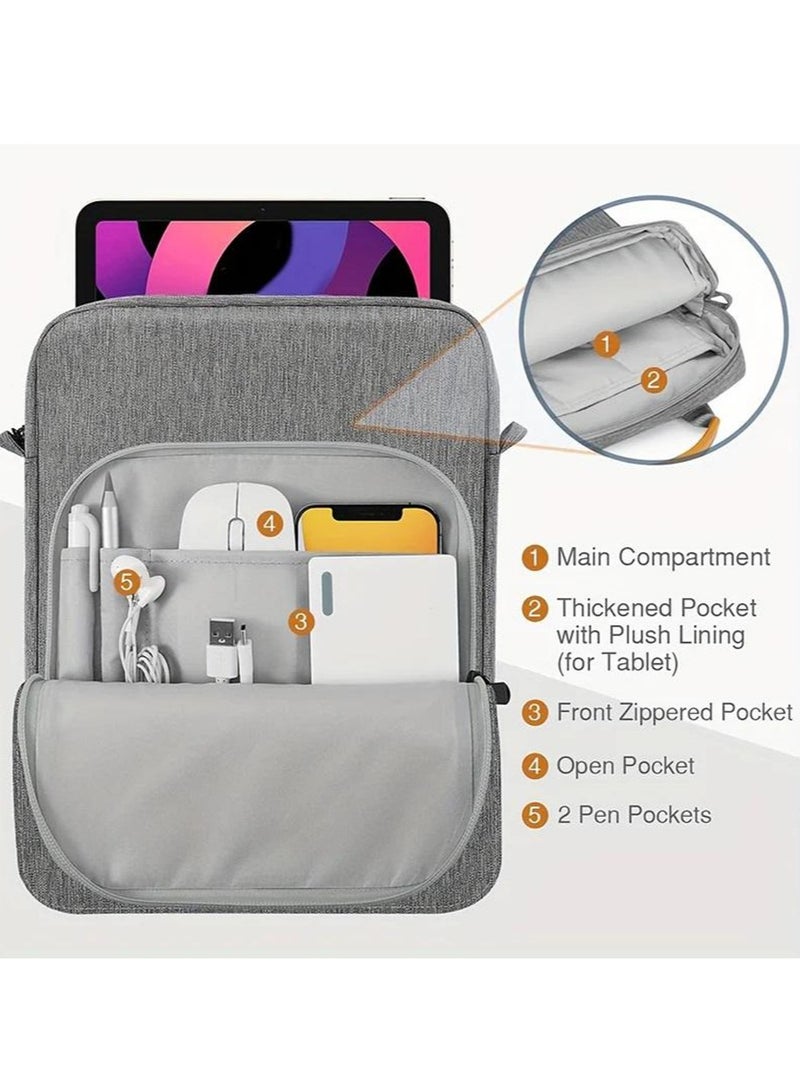 Leon Home 12.9-13.3 Inch Tablet Sleeve Bag Compatible with iPad Pro 12.9 M2 2022/2021/2020 Surface Laptop Go 12.4" Galaxy Tab S8+/S9+ 12.4" 2022/2023 Handle Carrying Case with Shoulder Strap - Image 5
