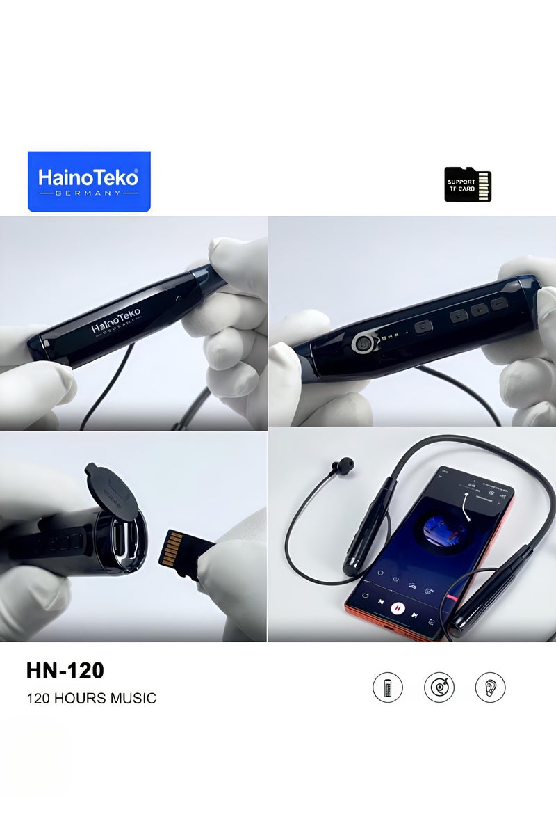 Haino Teko HainoTeko HN-120 Wireless Neckband Bluetooth Headphones - Original, Long Battery Life - Image 2