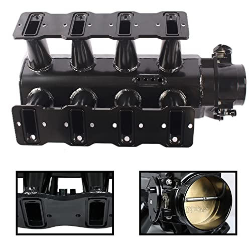 POSENG Intake Manifold Compatible with Chevy 4.8 5.3 6.0 6.2 LS LS1 LS2 LS6 with 102mm Throttle Body Kits HTRACING - Image 2