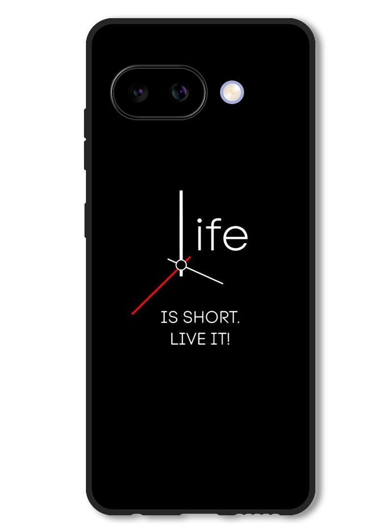 Theodor Case Compatible with Google Pixel 9A Protection Shockproof Bumper Cover Life is Short - Image 1
