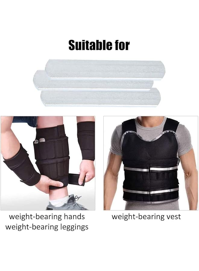 Leng Ke 6PCS Steel Plates for Weighted Vest Fitness Weighted Plates for Strength Training Jogging Sports Running Gym (Silver) - Image 5