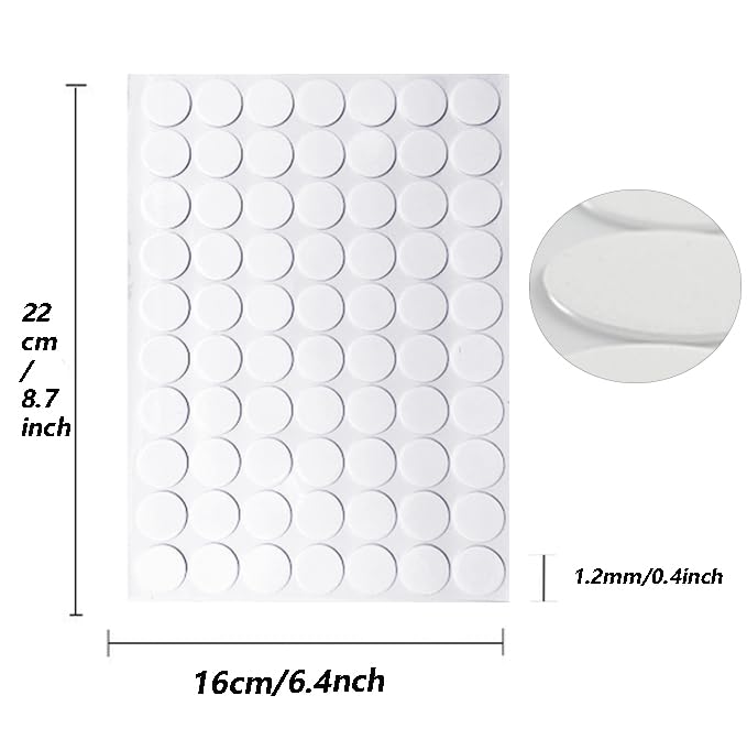 HuhuDo Clear Sticky Tack Adhesive Poster Tacky Putty Removable Round Putty Double-Sided Round No Traces Adhesive Sticke for Festival Decoration（490） - Image 3