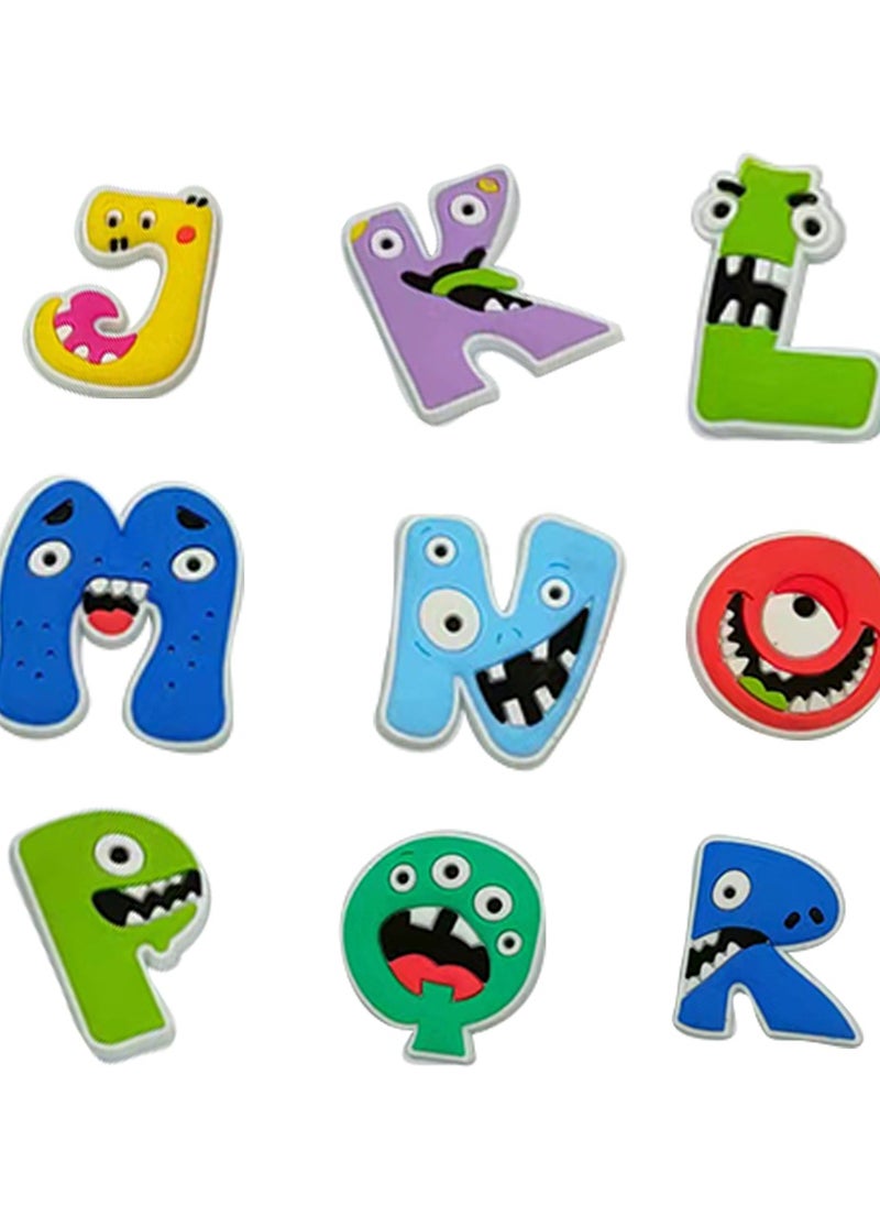 KASTWAVE - Shoe Charm 26 Letters Croc Charm Jibbitz for Crocs Accessories - Image 1