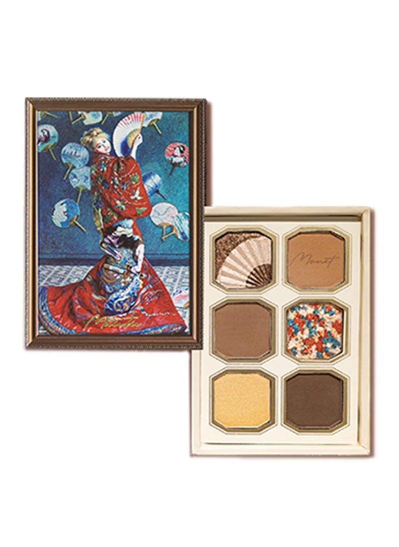 MilleFee - Painting Eyeshadow Palette 6 Shades Matte and Shimmer Finishes Pressed Powder Makeup Palette-07 La Japonaise - Image 1