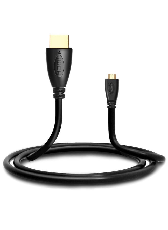 BURAQ 1.8m Gold Plated 3D 1080P Micro HDMI Male to HDMI Male cable for Mobile Phone, Cameras, GoPro  - Image 3
