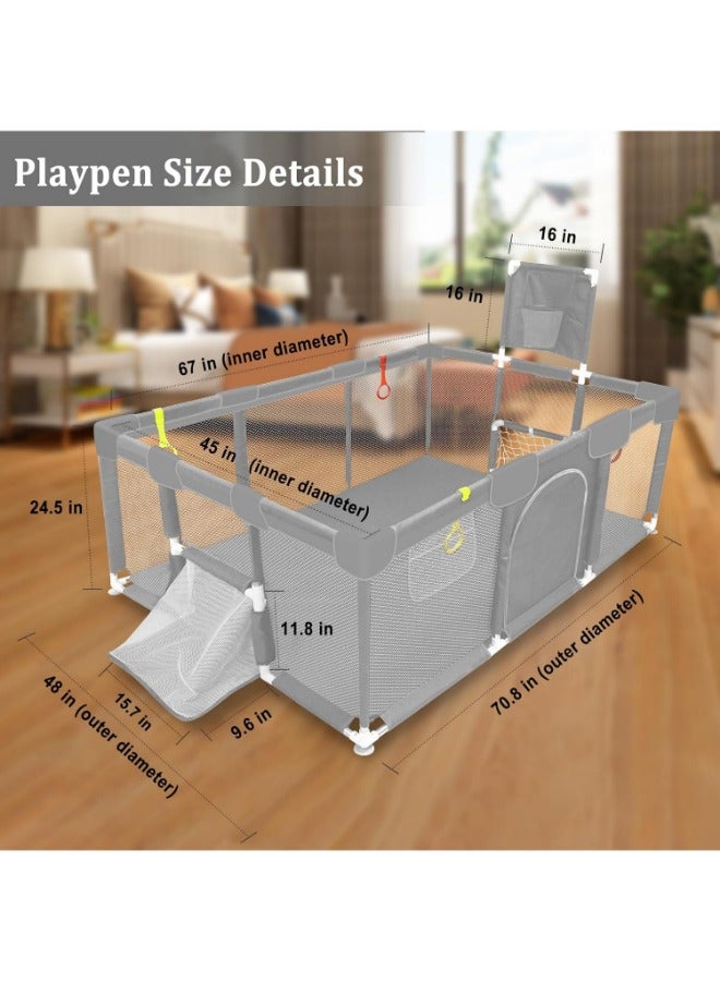 Baby Playpen for Babies and Toddlers Baby Fence Baby Play Yards for Indoor & Outdoor 180 *120 * 60 cm -2099 - Image 5