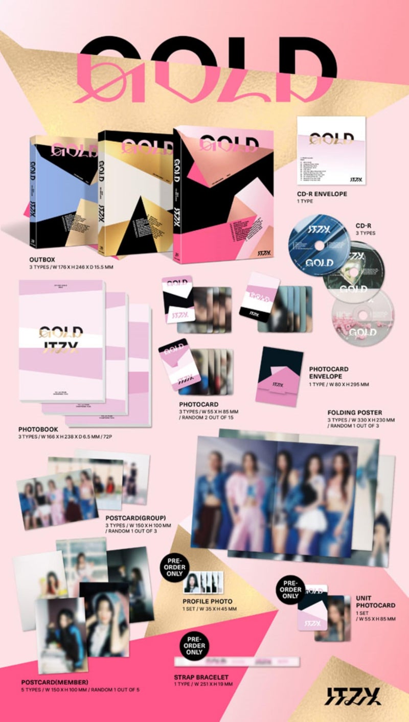 Koread ITZY GOLD 2nd Full Album (Standard - Blue Ver.) - Image 2