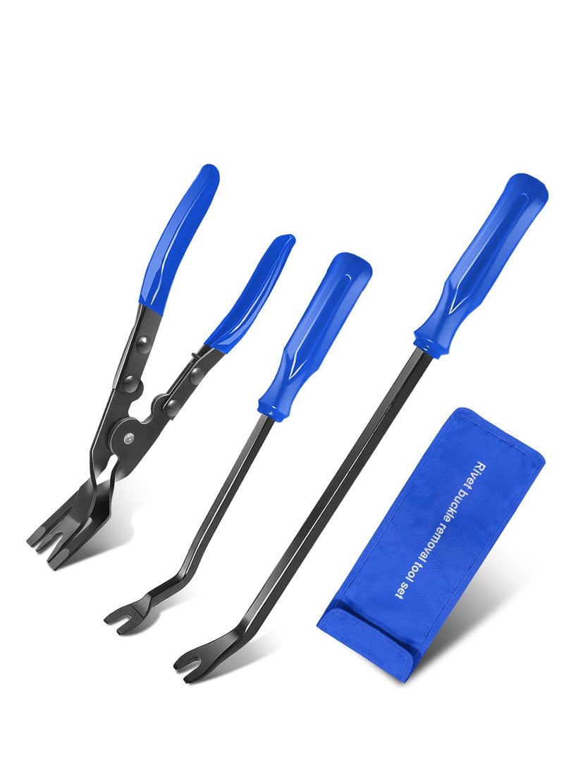 general Car Clip Removal Tool, 3 Pcs Panel Clip Pliers Set Fastener Remover, Auto Retainer Clip Trim Rivet Removal Tool Kit - Image 1