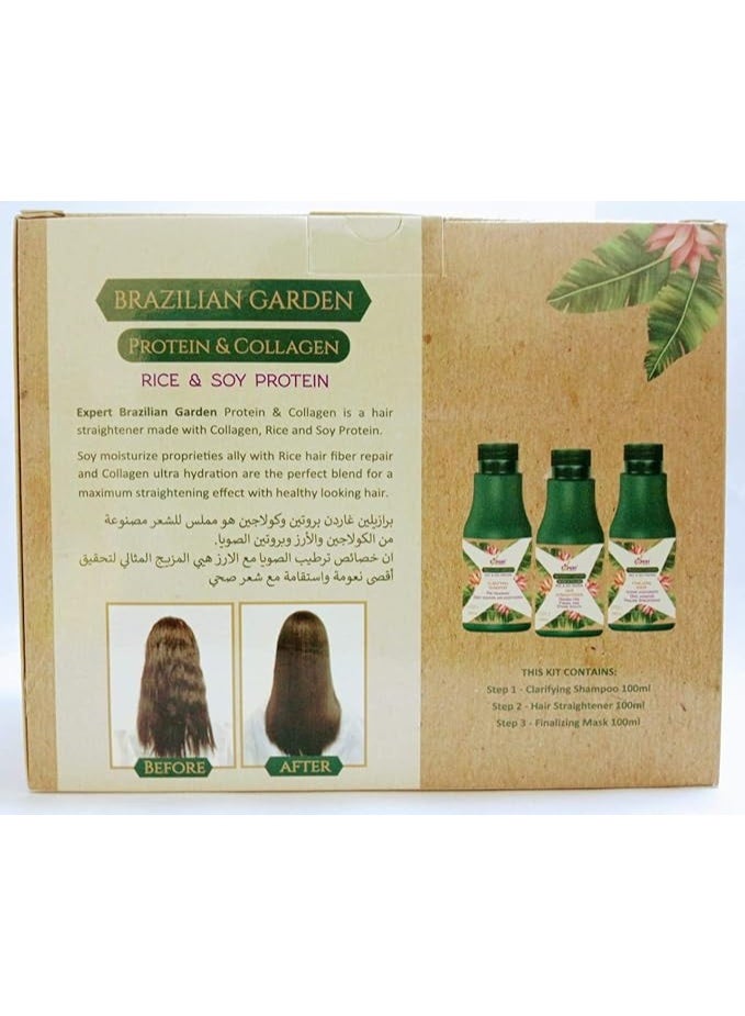 إكسبرت مجموعة إكسبرت كوزمتيكس Brazilian Garden لفرد الشعر بالبروتين والكولاجين – خالية من البارابين - Image 3