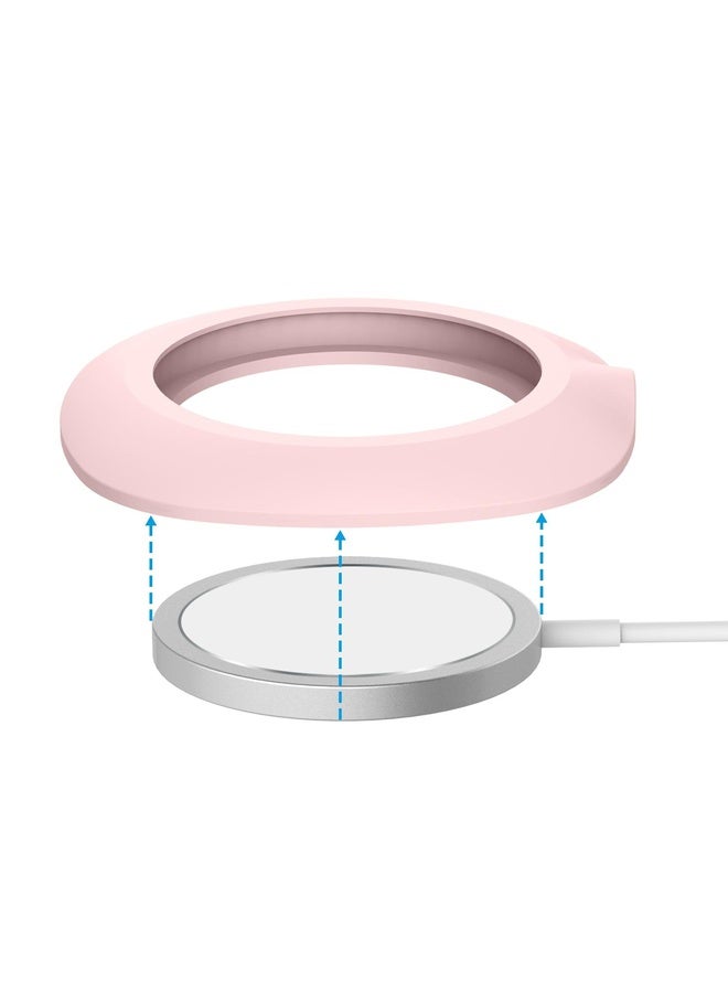 Case Cover Silicone Protective Case for MagSafe Wireless Charger(Pink)