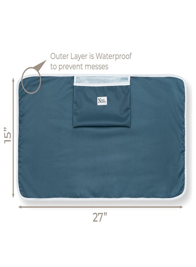 Nora's Nursery Portable Baby Diaper Changing Pad Mat - Waterproof - Sea - Image 2