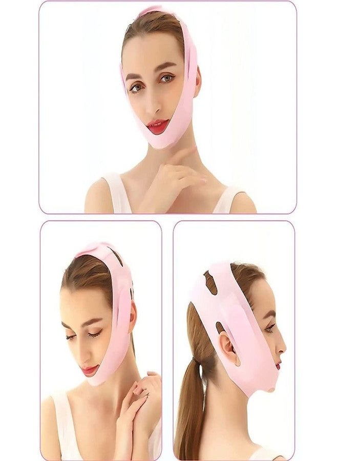 Bitnex Silicone V-Line Lifting Chinstrap, V-Line Mask, Chinstrap for Sleeping, Reusable Face Strap, Chin Up Patch, V-Shaped Belt, Shaped Face Mask for Sagging, Jaw Exerciser (PINK, PACK OF 2) - Image 4