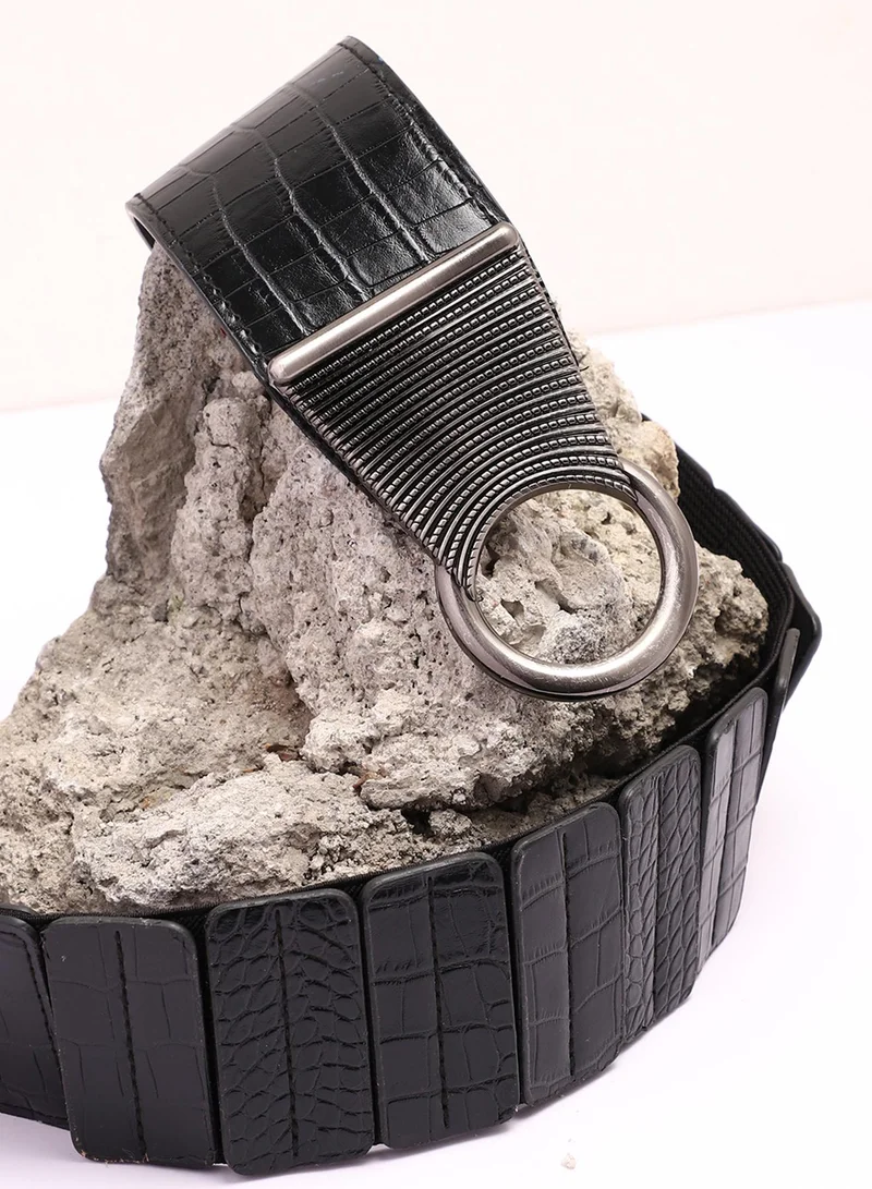 Haute Sauce Black Solid Waist Belt