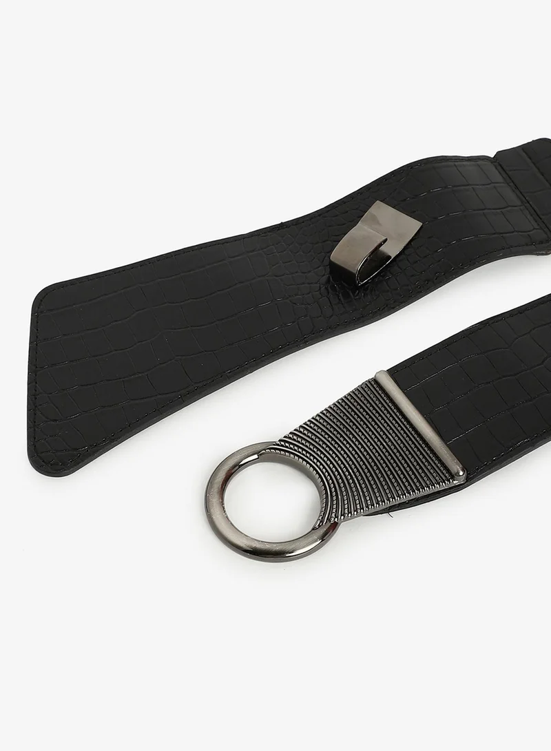 Haute Sauce Black Solid Waist Belt