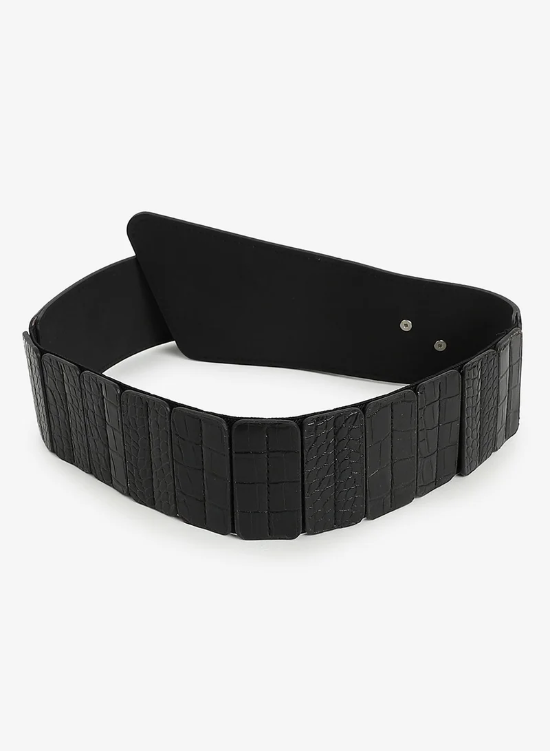 Haute Sauce Black Solid Waist Belt