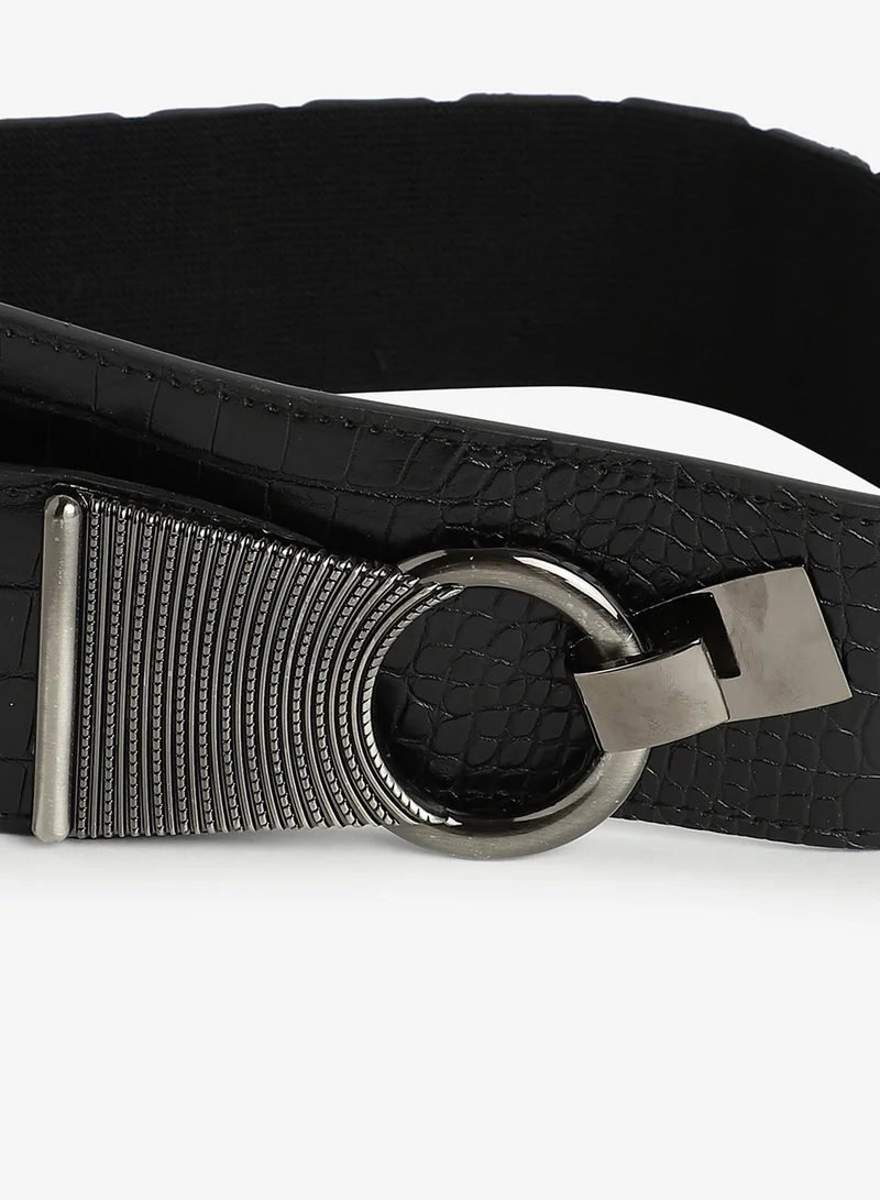 Haute Sauce Black Solid Waist Belt