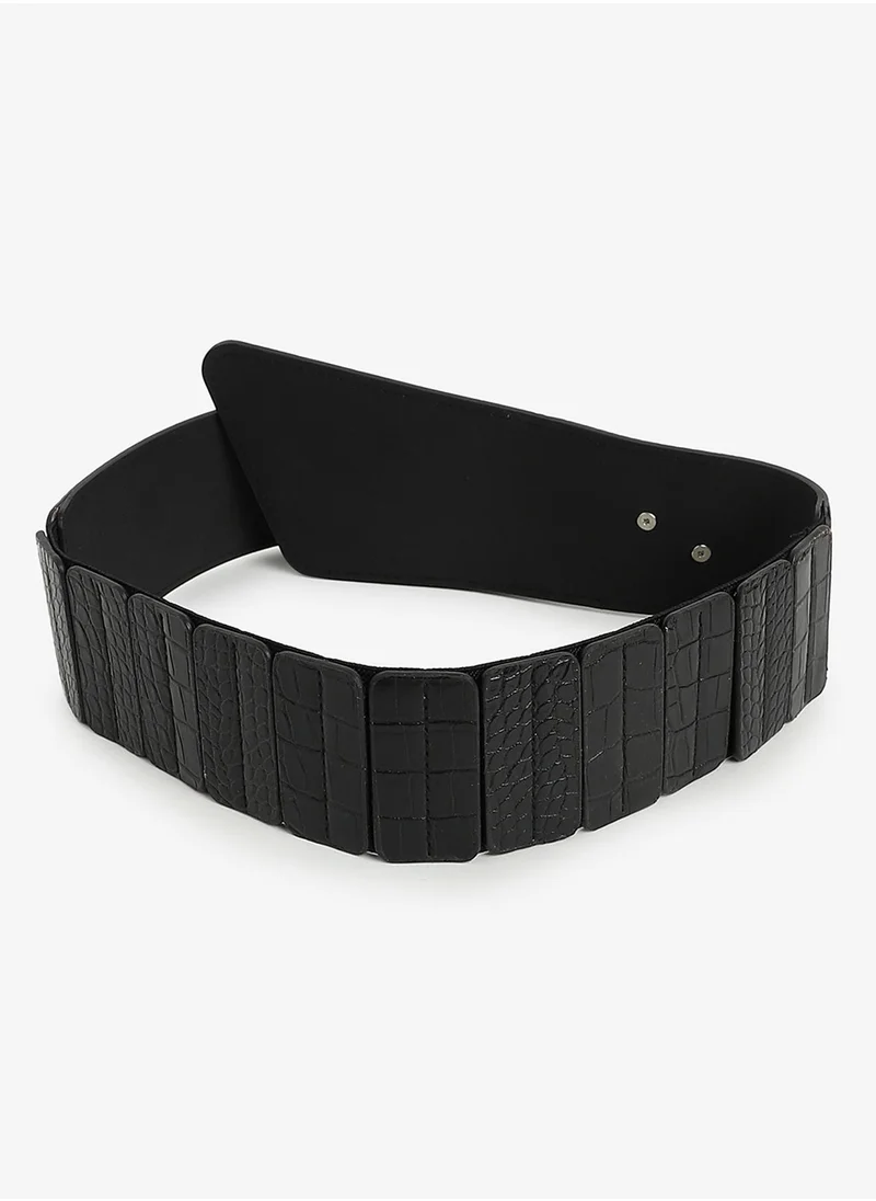 Haute Sauce Black Solid Waist Belt