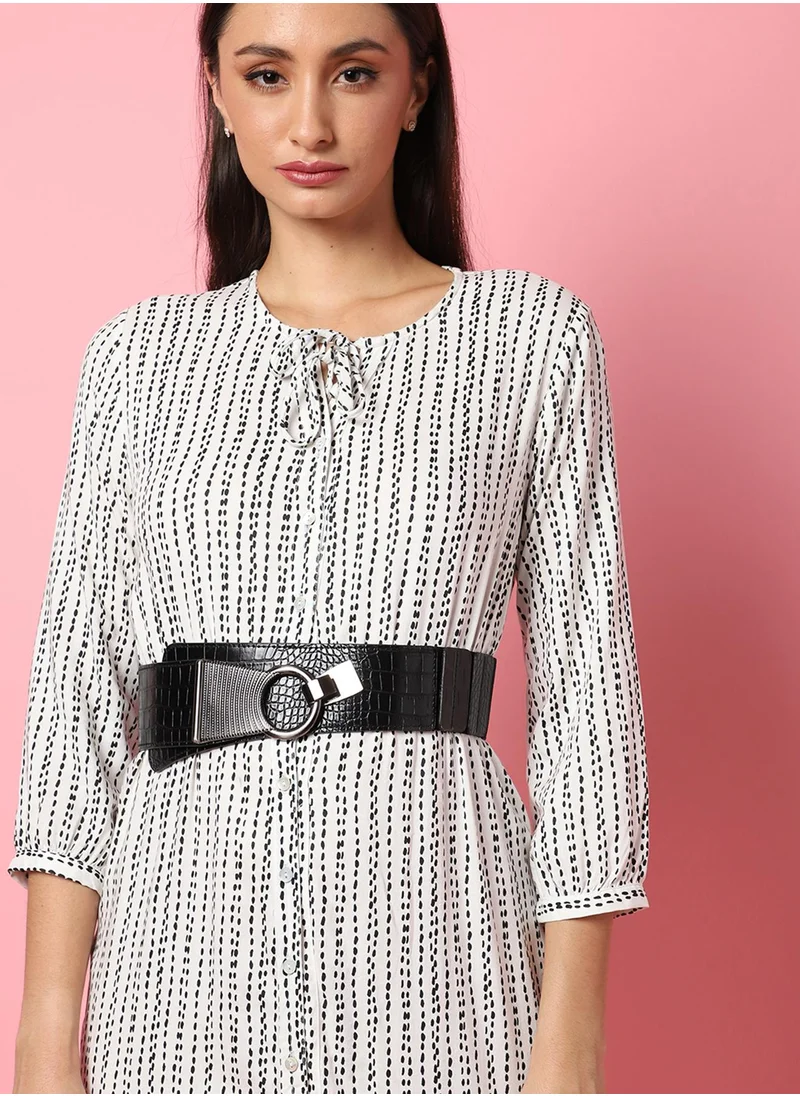 Haute Sauce Black Solid Waist Belt