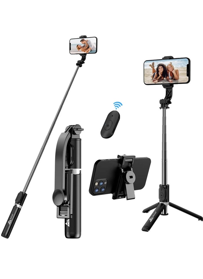 P170S  Extendable Selfie Stick Tripod with Wireless Remote -Detachable Mobile Holder, Adjustable, Compatible for All Smartphone - expandable up to 103 CM - pzsku/ZCC1AAA1223A2BDC25A72Z/45/_/1730195496/2400200a-394c-4c70-8311-36f2386b6d15