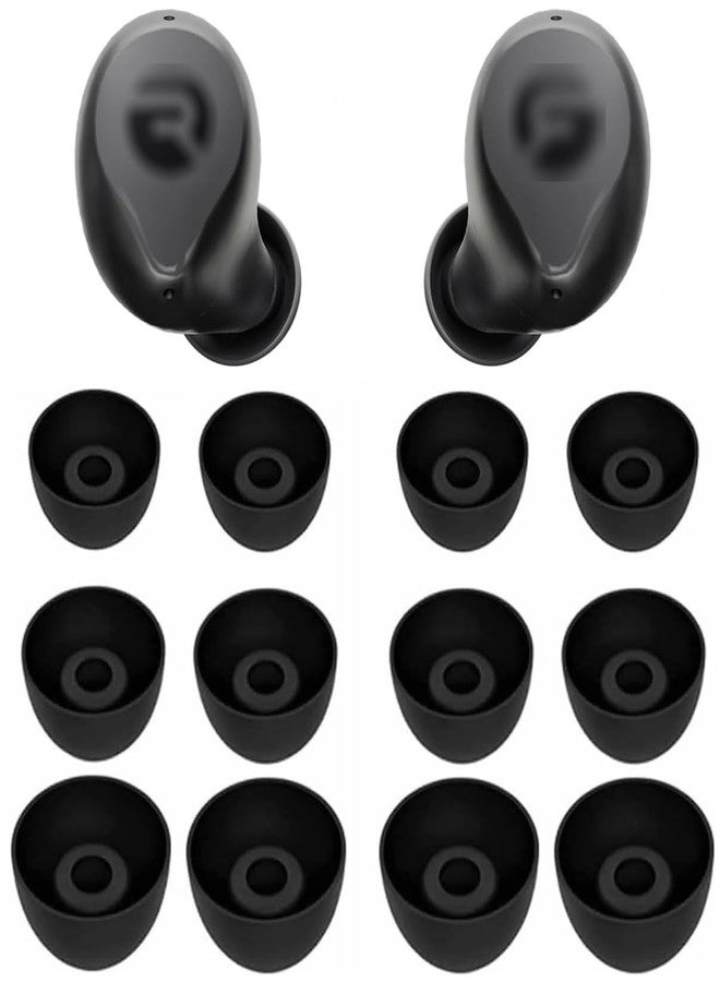 JNSA Replacement Earbuds Tips Silicone Ear Tips for Ray-con Everyday Earbuds, Earphones Eartips S/M/L 3 Size 6 Pairs,Black 532 - Image 1