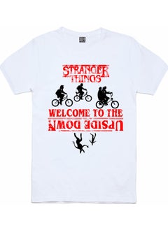 Rock&Roll Bicycle Stranger Things White Short Sleeve Women's T-Shirt  - Image 3