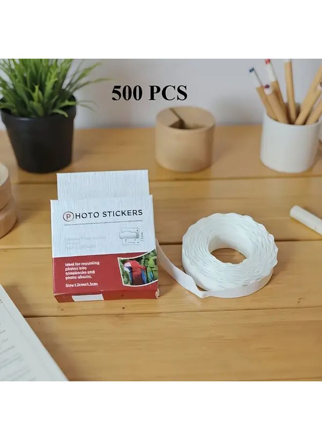 500 قطعة ملصقات لاصقة مزدوجة الجوانب قوية ذاتية اللصق لألبوم القصاصات - Image 1