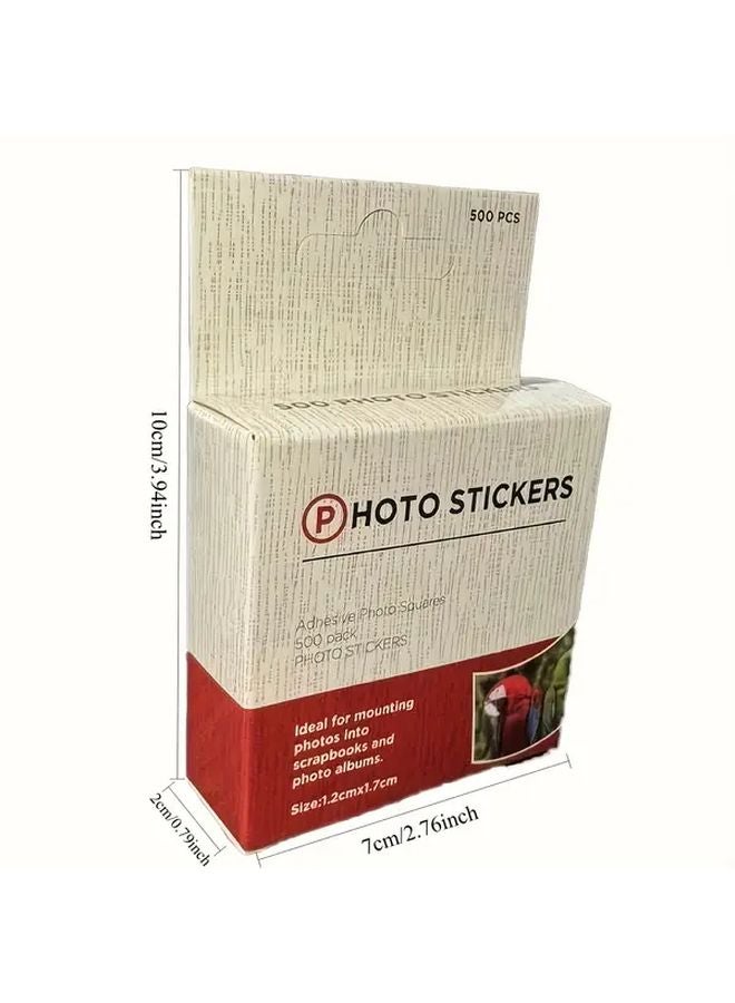 500 قطعة ملصقات لاصقة مزدوجة الجوانب قوية ذاتية اللصق لألبوم القصاصات - Image 4