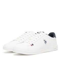 U.S. Polo Assn. Men's White Low-Top Sneakers - Lightweight Lace-Up Style, Comfortable Casual Footwear  - Image 3