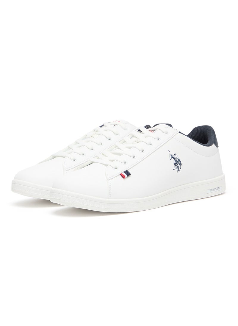 U.S. Polo Assn. Men's White Low-Top Sneakers - Lightweight Lace-Up Style, Comfortable Casual Footwear  - Image 3