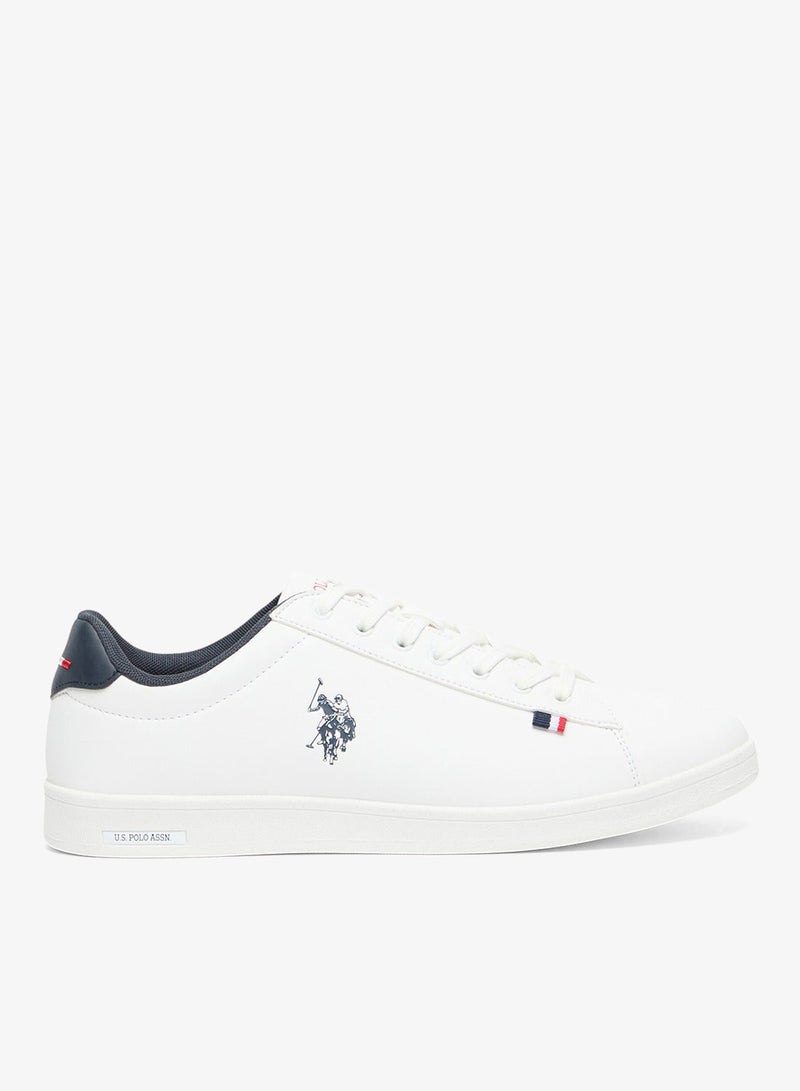 U.S. Polo Assn. Men's White Low-Top Sneakers - Lightweight Shoes Lace-Up Style, Comfortable Casual Footwear - Image 1