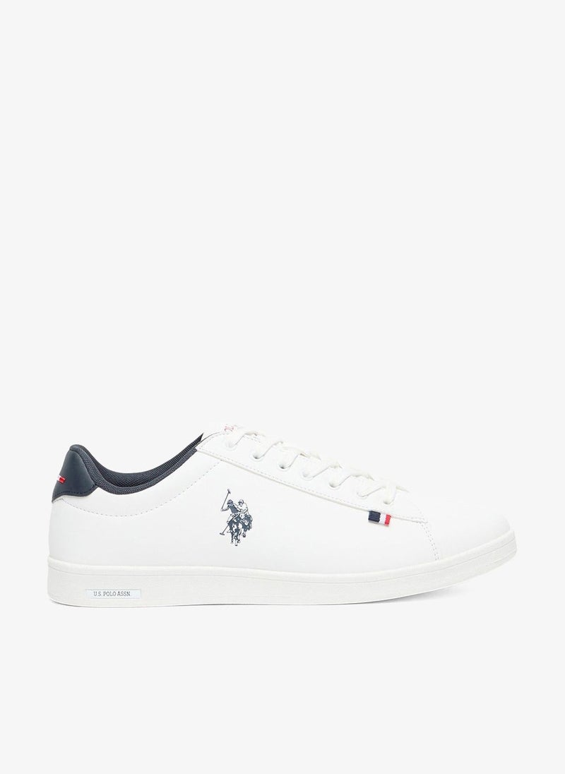 U.S. Polo Assn. Men's White Low-Top Sneakers - Lightweight Shoes Lace-Up Style, Comfortable Casual Footwear - Image 1