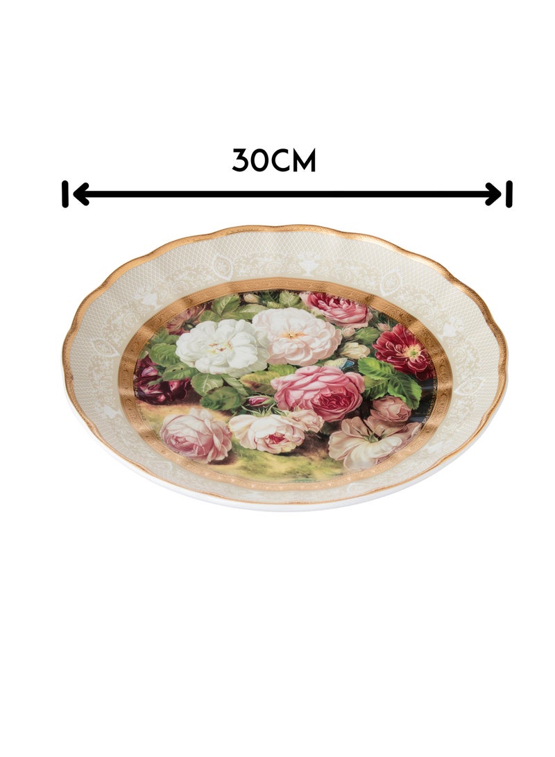 دانيا صحن فواكه بورسلان فاخر ديزاين ورود 30 سم - Image 4