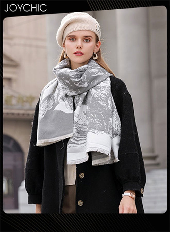 Joychic وشاح طويل سميك مقاوم للرياح دافئ وصديق للبشرة للنساء موضة خريف وشتاء خارجي - Image 2
