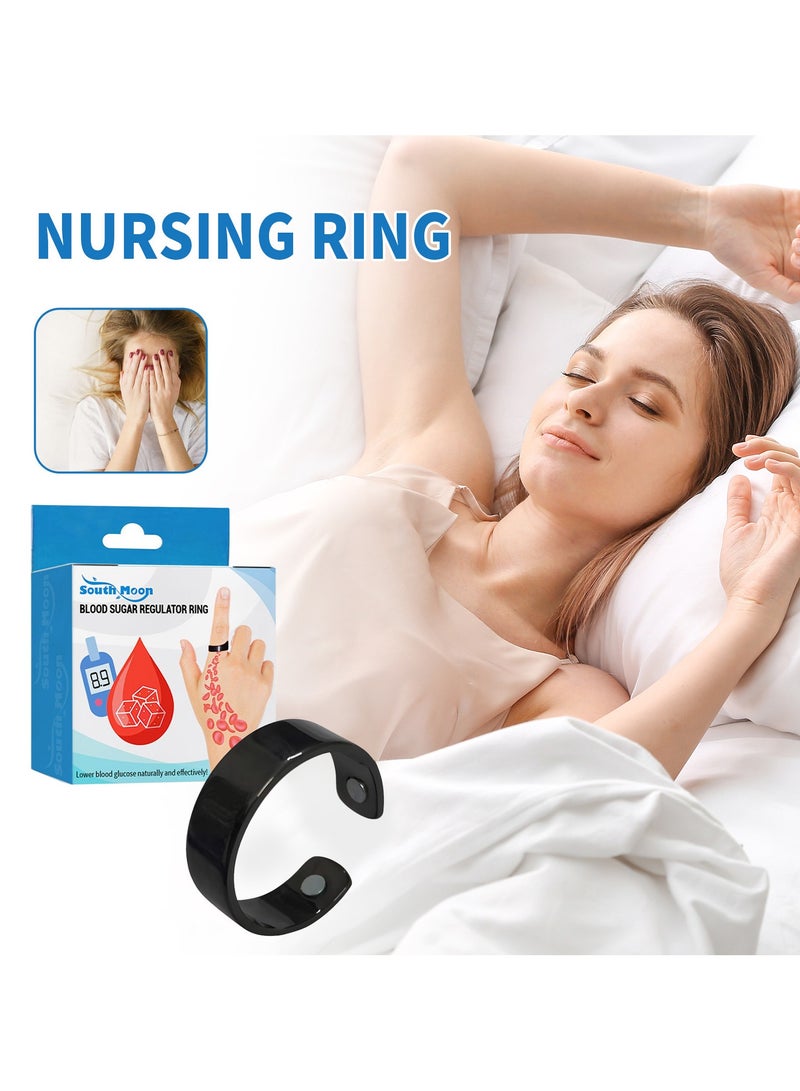 SOUTH MOON 2PACK Blood Glucose Control Ring, Blood Sugar Regulator Ring for Acupressure for Women Men Adjustable Blood Glucose Control Ring  - Image 3