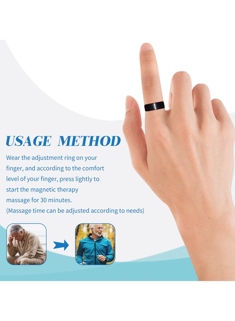 SOUTH MOON 2PACK Blood Glucose Control Ring, Blood Sugar Regulator Ring for Acupressure for Women Men Adjustable Blood Glucose Control Ring  - Image 5