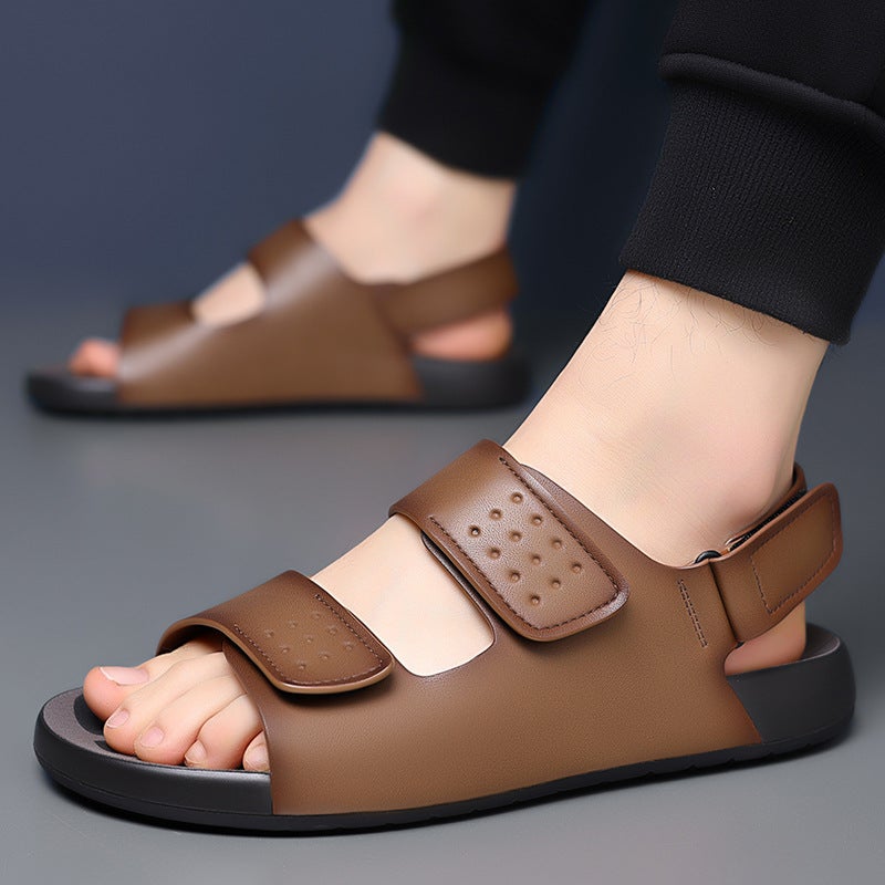 New Fashion Boutique Men'S Sandals Quality Indoor And Outdoor Sandals British Casual Breathable Beach Shoes - Image 2