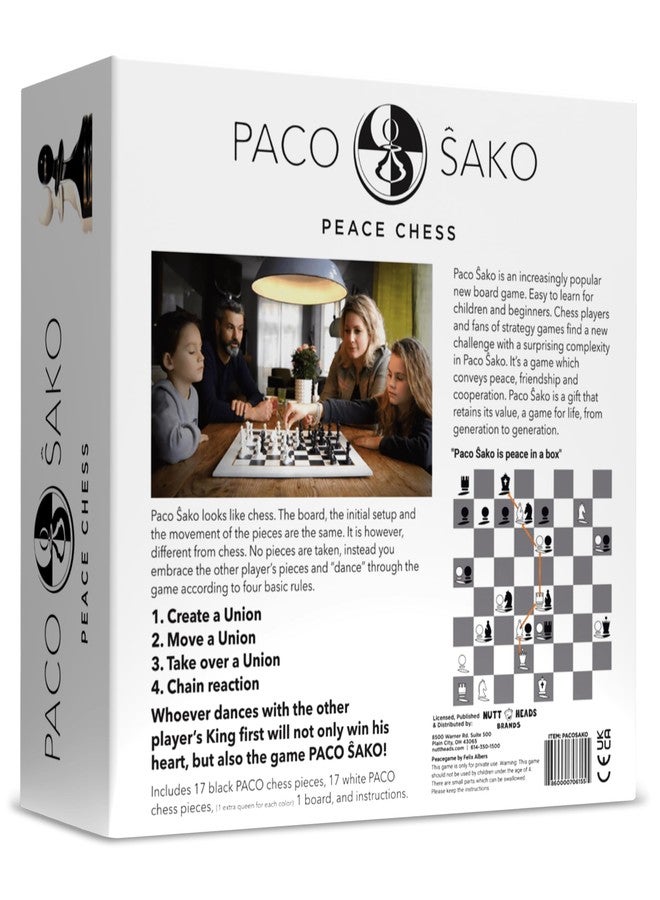 Paco Sako Peace Chess Game, Super Fun for Chess Lovers, Make Peace While Playing Chess, not War - Chess Set Board Game for Peace Makers | 2-Players - Image 2