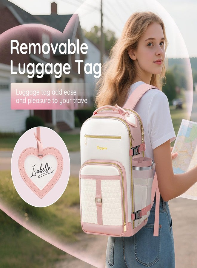 Taygeer Kids Travel Backpack for Airplane, Small Travel Backpack for Girls with Luggage Tags & Water Bottle Pocket, Underseat TSA Approved Airline Personal Item Bag for Women Teens Girls School, Pink - Image 2