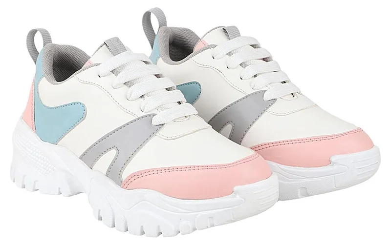 شوتوبيا Shoetopia Women's Casual Walking  Sneakers || Comfortable Lightweight Lace Comfy Travel & College