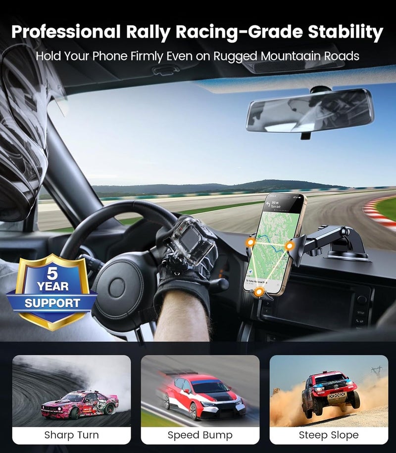 VICSEED True Strongest Suction Rally Racing-Grade Stability Car Phone Holder for iPhone, Samsung & All Phones - Purple - Image 3