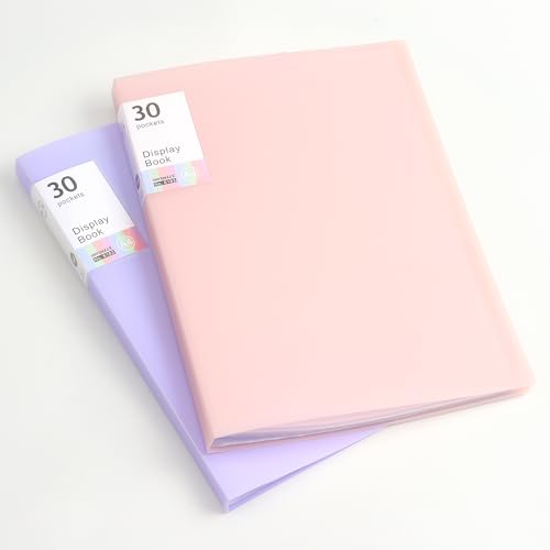 Tamaki Binder with Plastic Sleeves, Portfolio Folder with Clear Sheet Protectors, Display 60 Pages Book, Presentation Book for Artwork, Document Organizer, 1 Pack (Pink) - Image 5