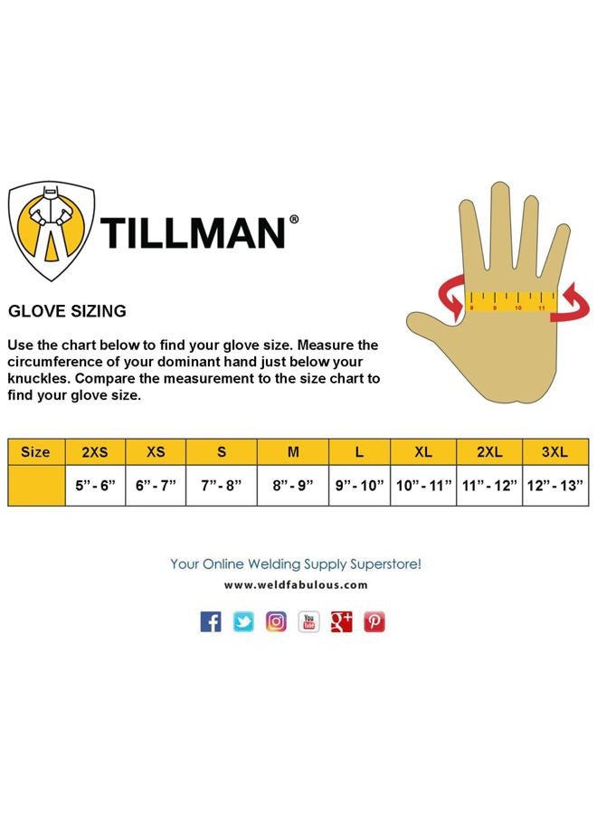 Tillman 1450 Split Cowhide Pile Lined Winter Gloves X-Large - Image 5